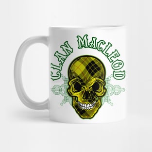 Scottish Clan MacLeod Tartan Celtic Skull Mug